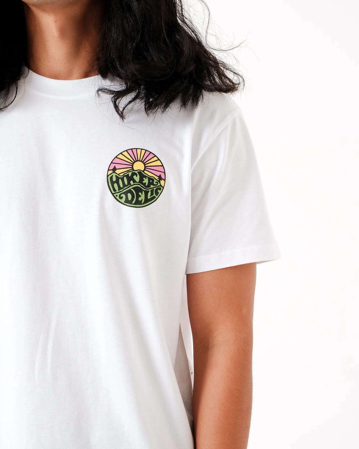 Hikerdelic Backprint Original Logo T-Shirt in White