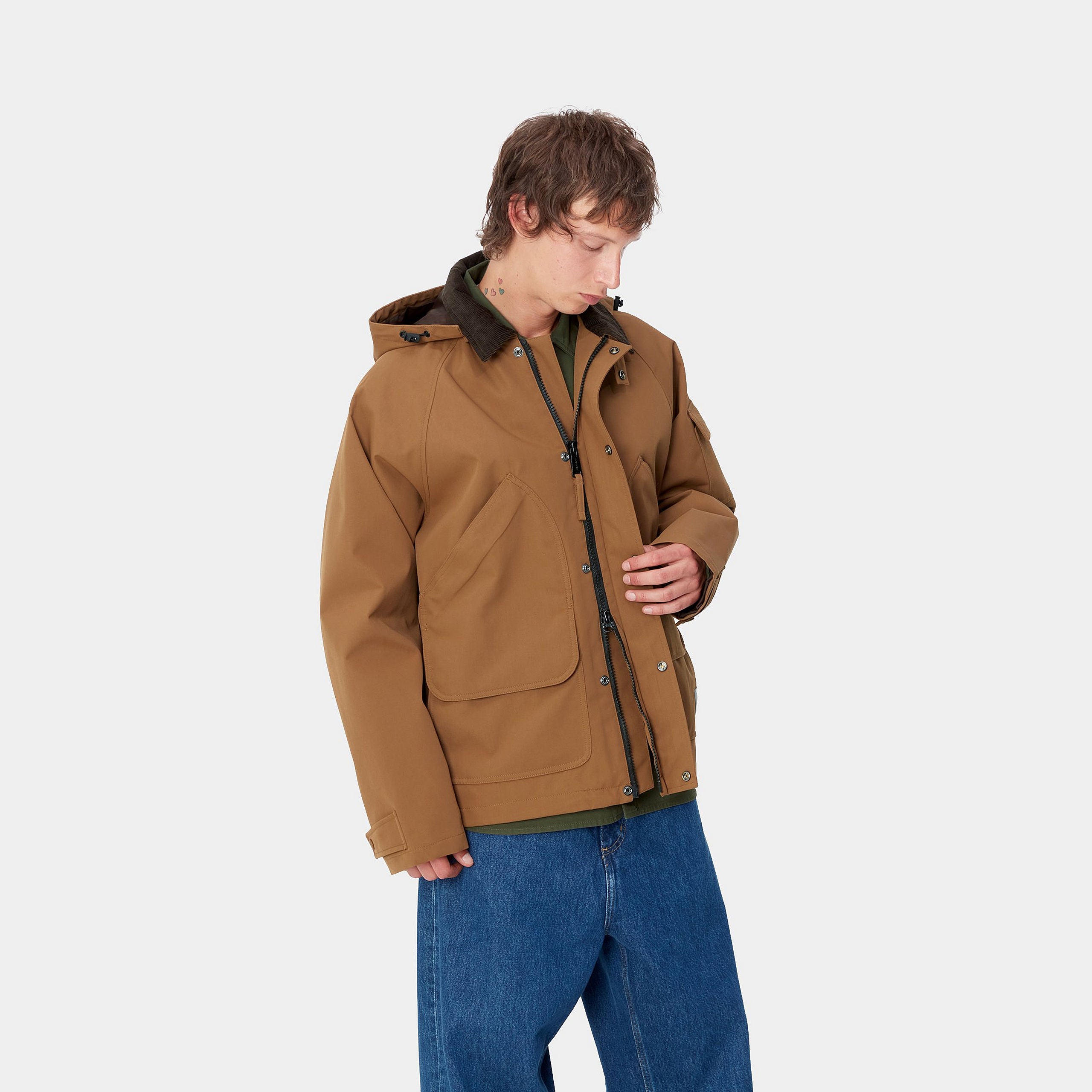 Carhartt WIP Clarton Nylon Canvas Jacket Hamilton Brown/Tobacco