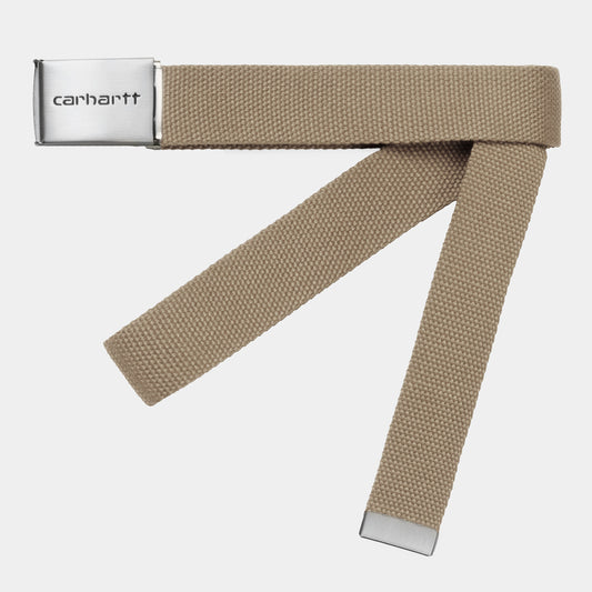 Carhartt WIP Clip Belt Chrome Leather Brown