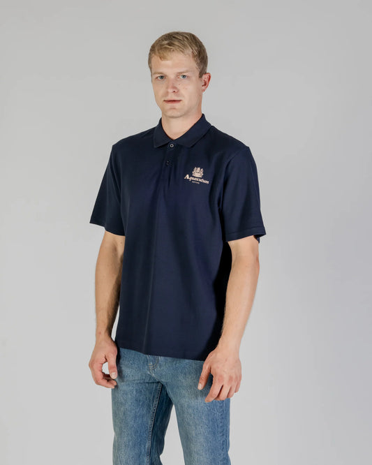 Aquascutum Active Badge Polo Navy