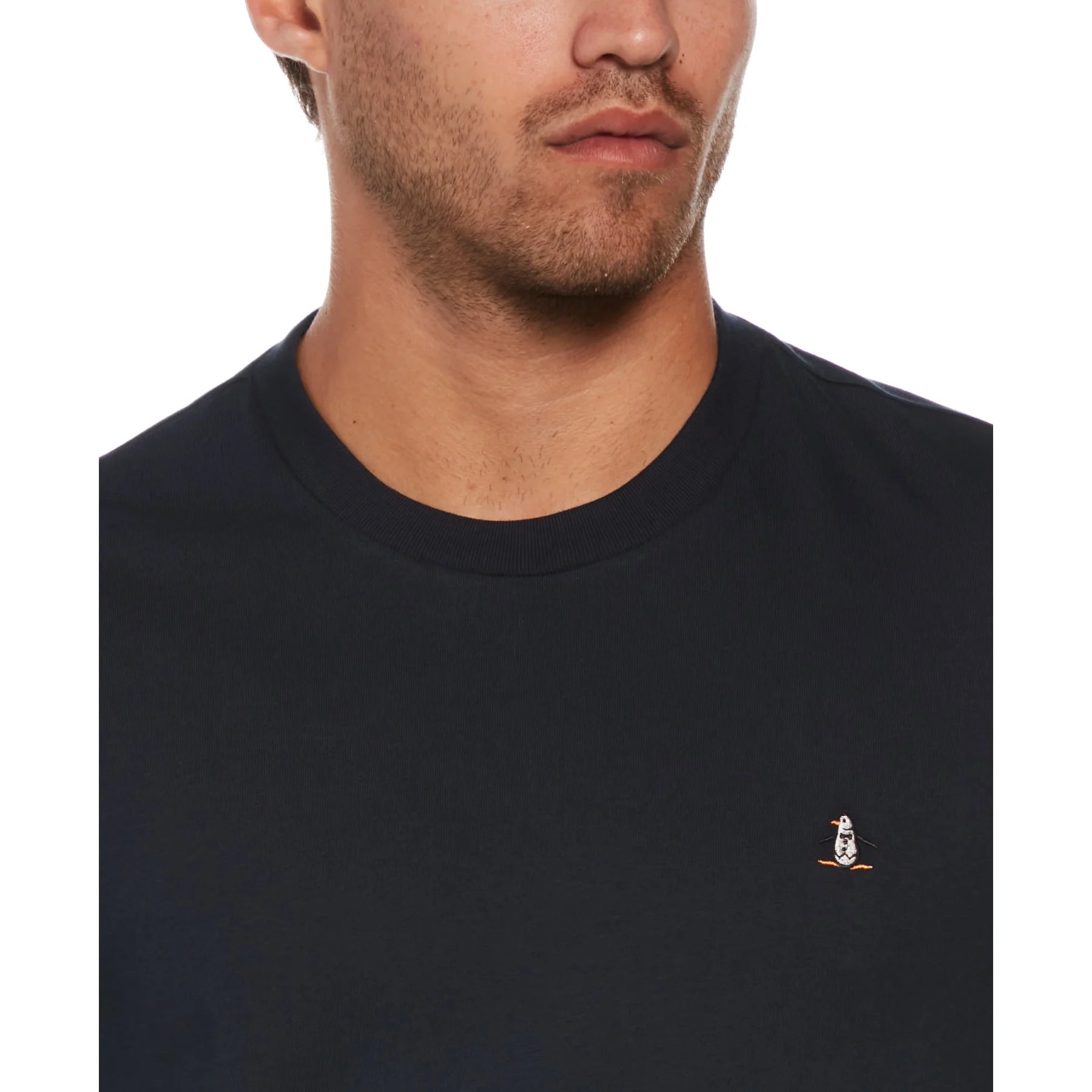 Original Penguin Organic Cotton TV Pete T-Shirt Dark Sapphire