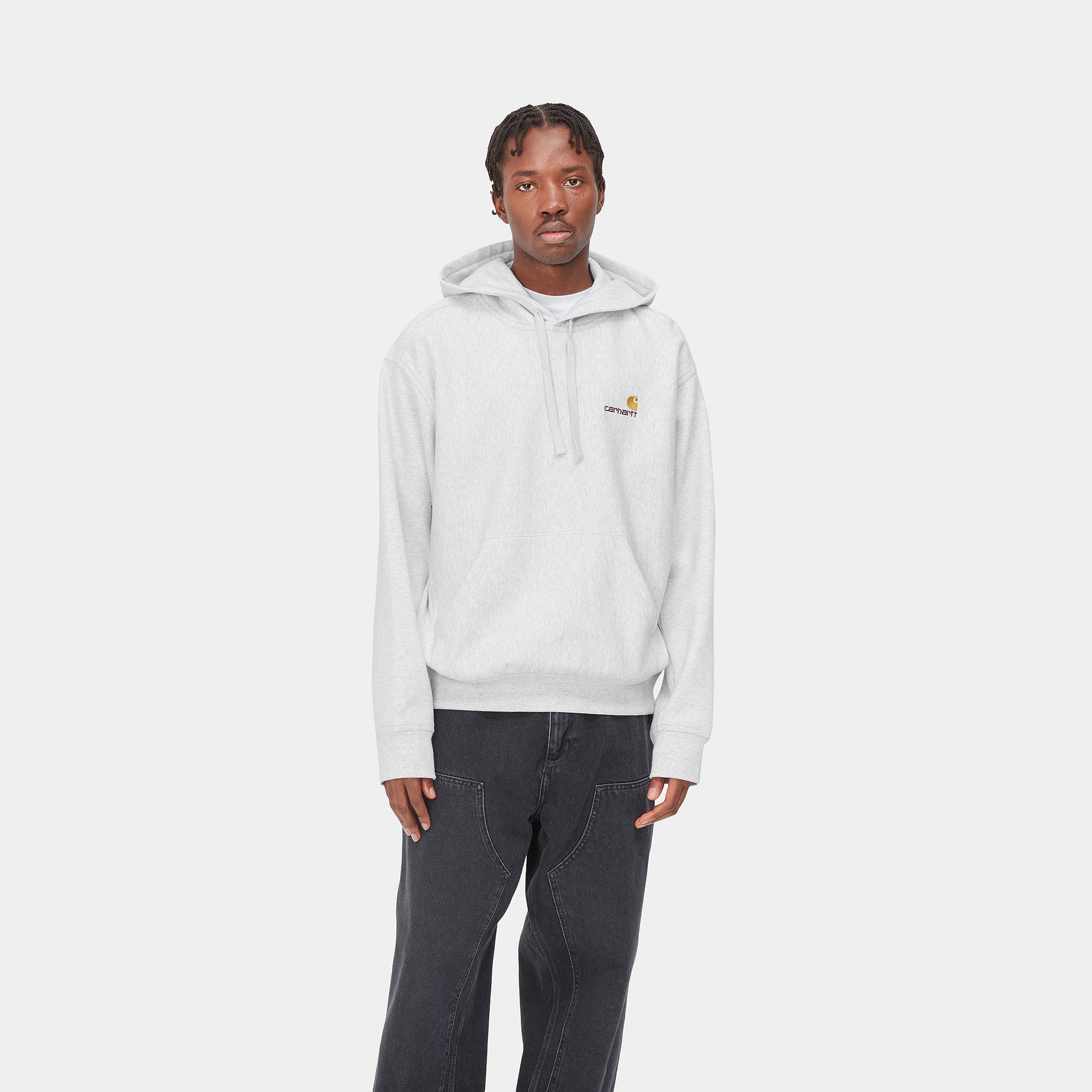 Carhartt WIP Hooded American Script Ash Heather