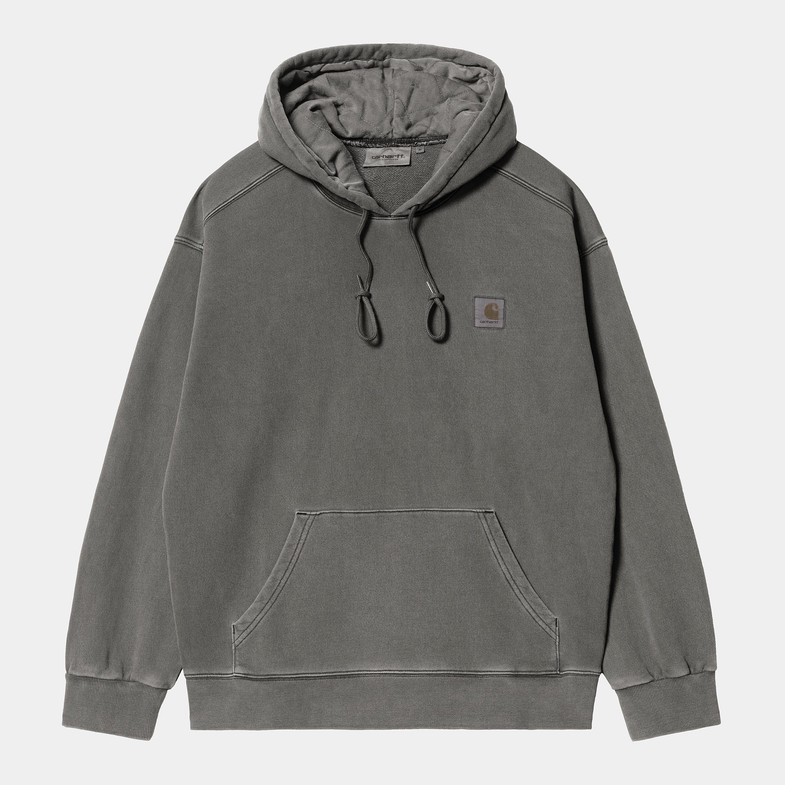 Carhartt WIP Garment Dyed Hooded Vista Sweat Graphite Grey