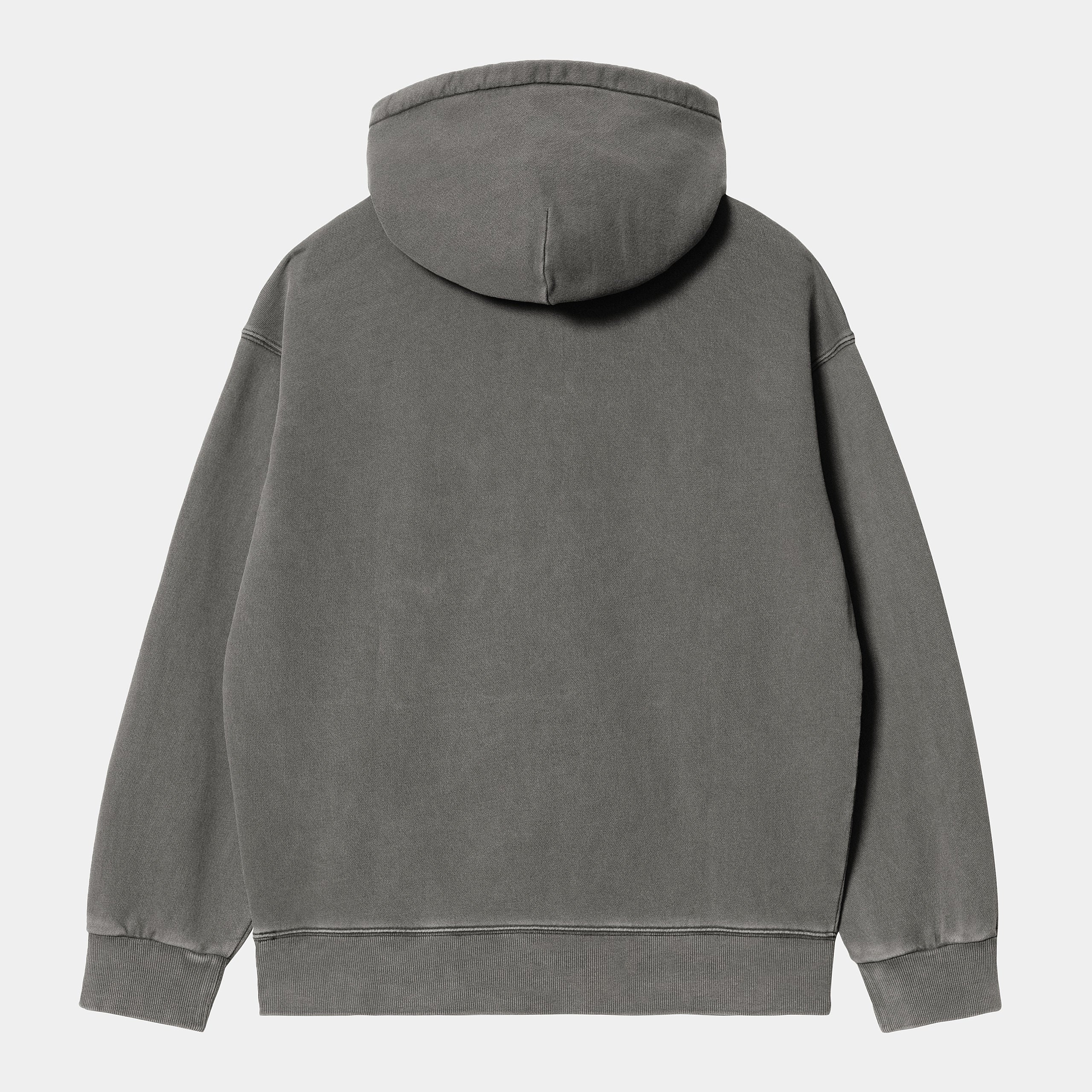 Carhartt WIP Garment Dyed Hooded Vista Sweat Graphite Grey