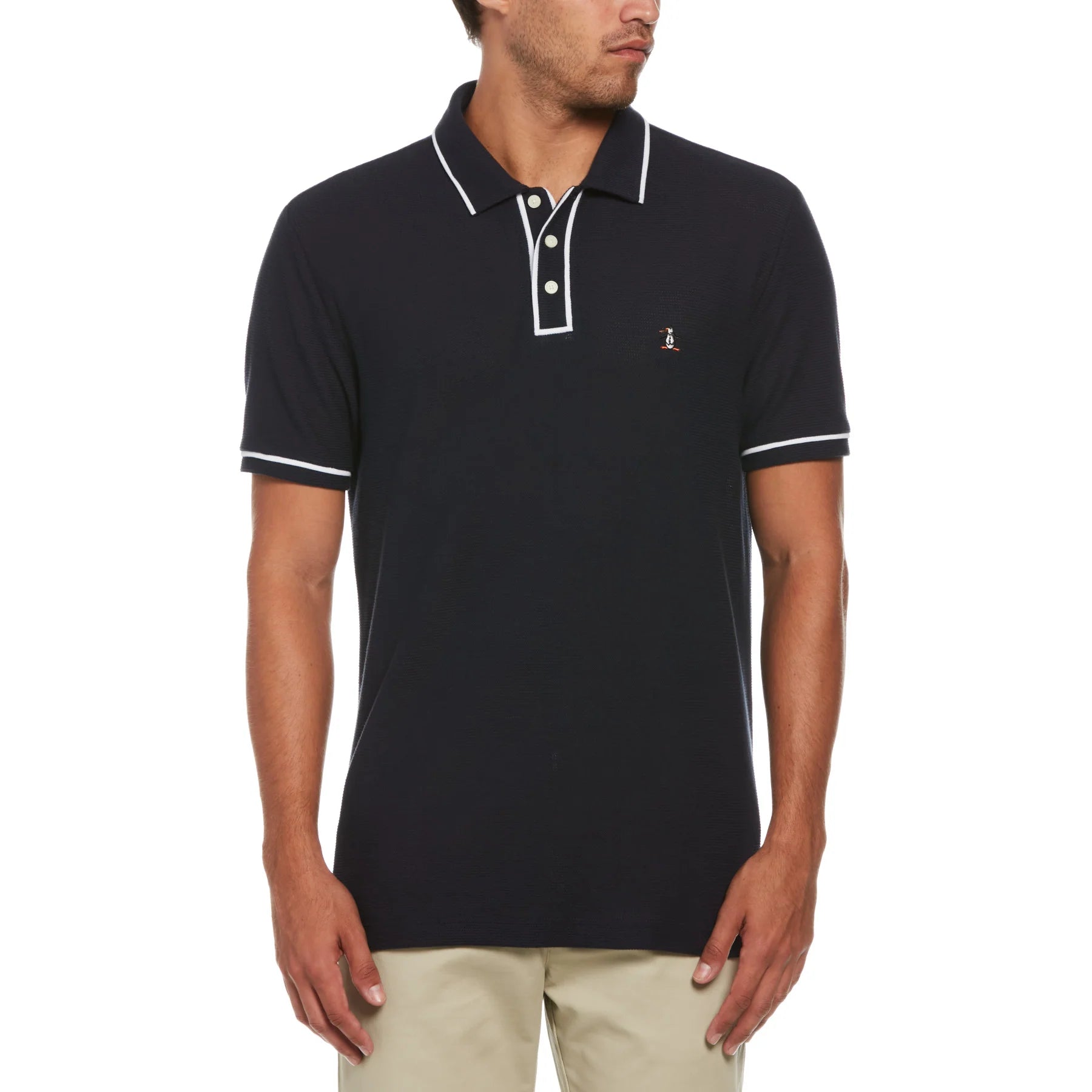 Original Penguin Organic Cotton Bentley Mesh Polo Dark Sapphire