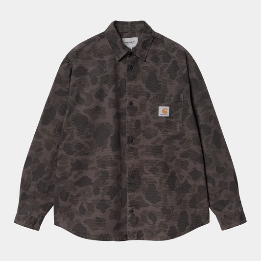 Carhartt WIP L/S Camo Duck Shirt Green/Graphire