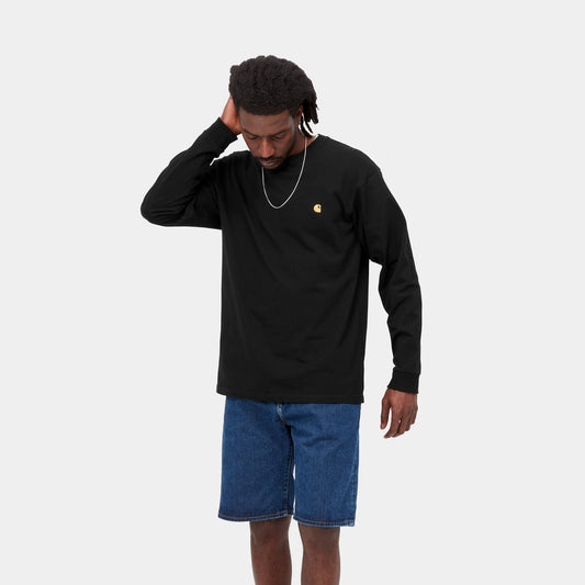 Carhartt WIP Long Sleeved Chase T-shirt in Black