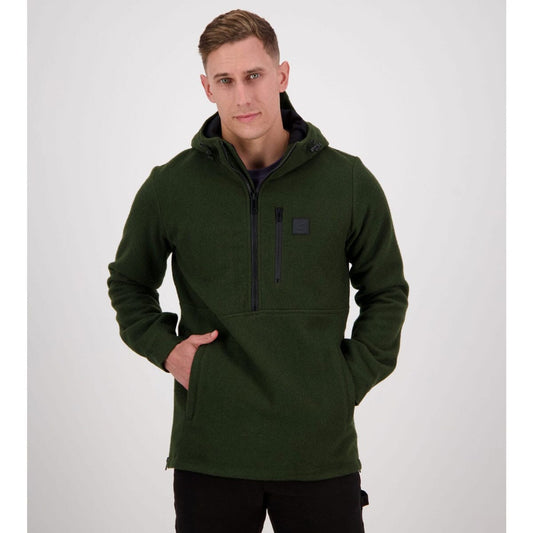 Swanndri Reidston Wool Pullover Annorak Olive Green