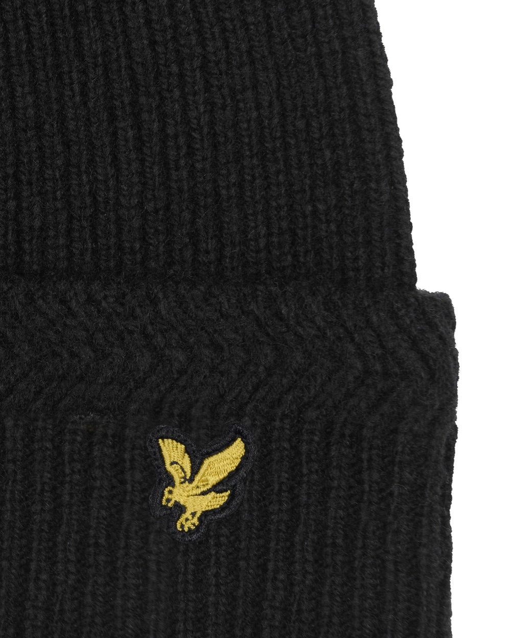 Lyle & Scott Racked Rib Beanie True Black