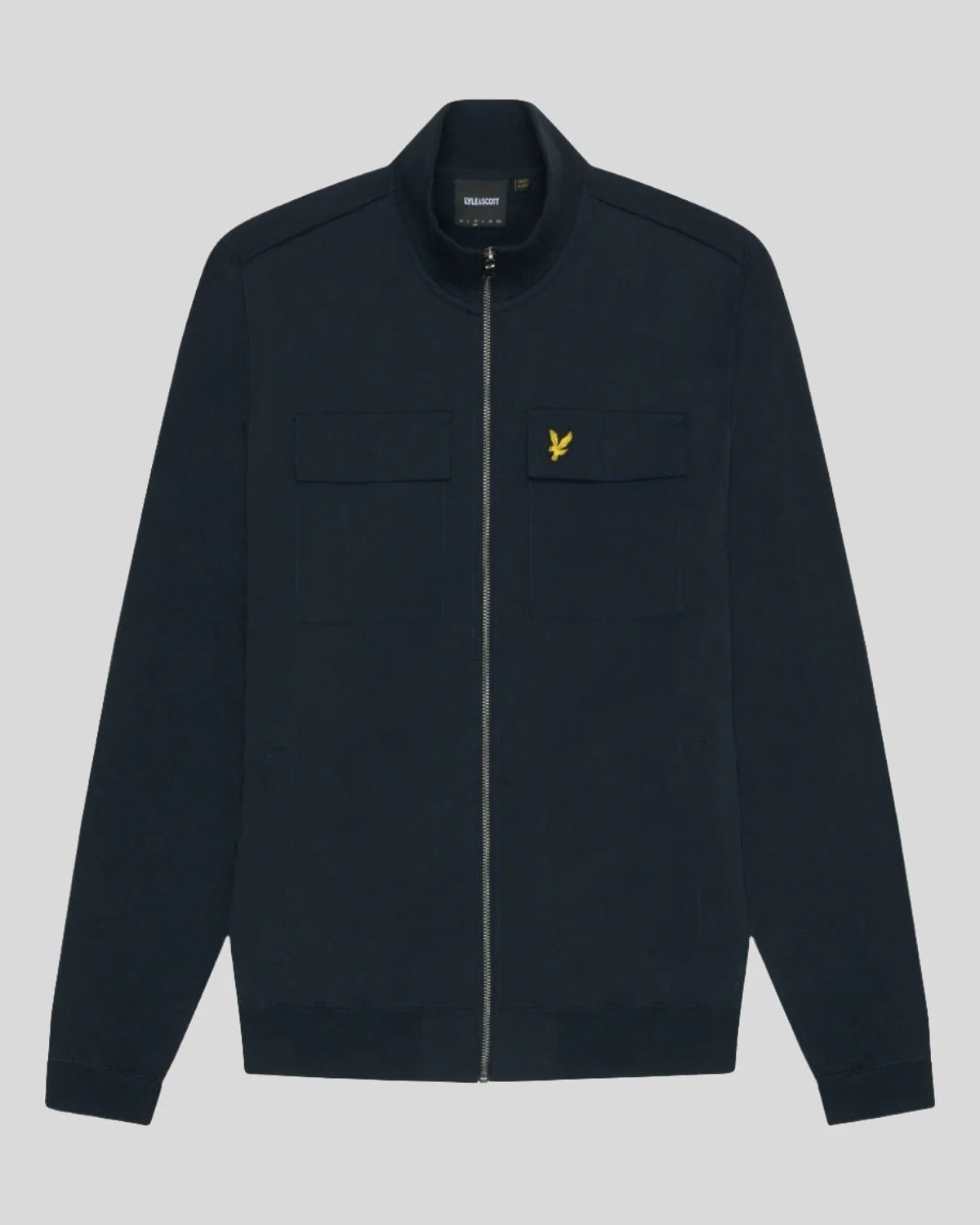 Lyle & Scott Hybrid Zip Track Jacket in Dark Navy