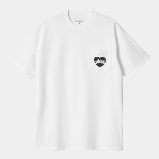 Carhartt WIP S/S Amour Heart Pocket T-Shirt White