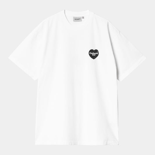 Carhartt WIP S/S Heart Bandana T-Shirt White/Black (Stone Washed)