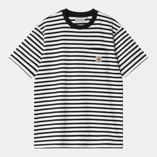 Carhartt WIP S/S Seidler Stripe Pocket T-Shirt Black/White