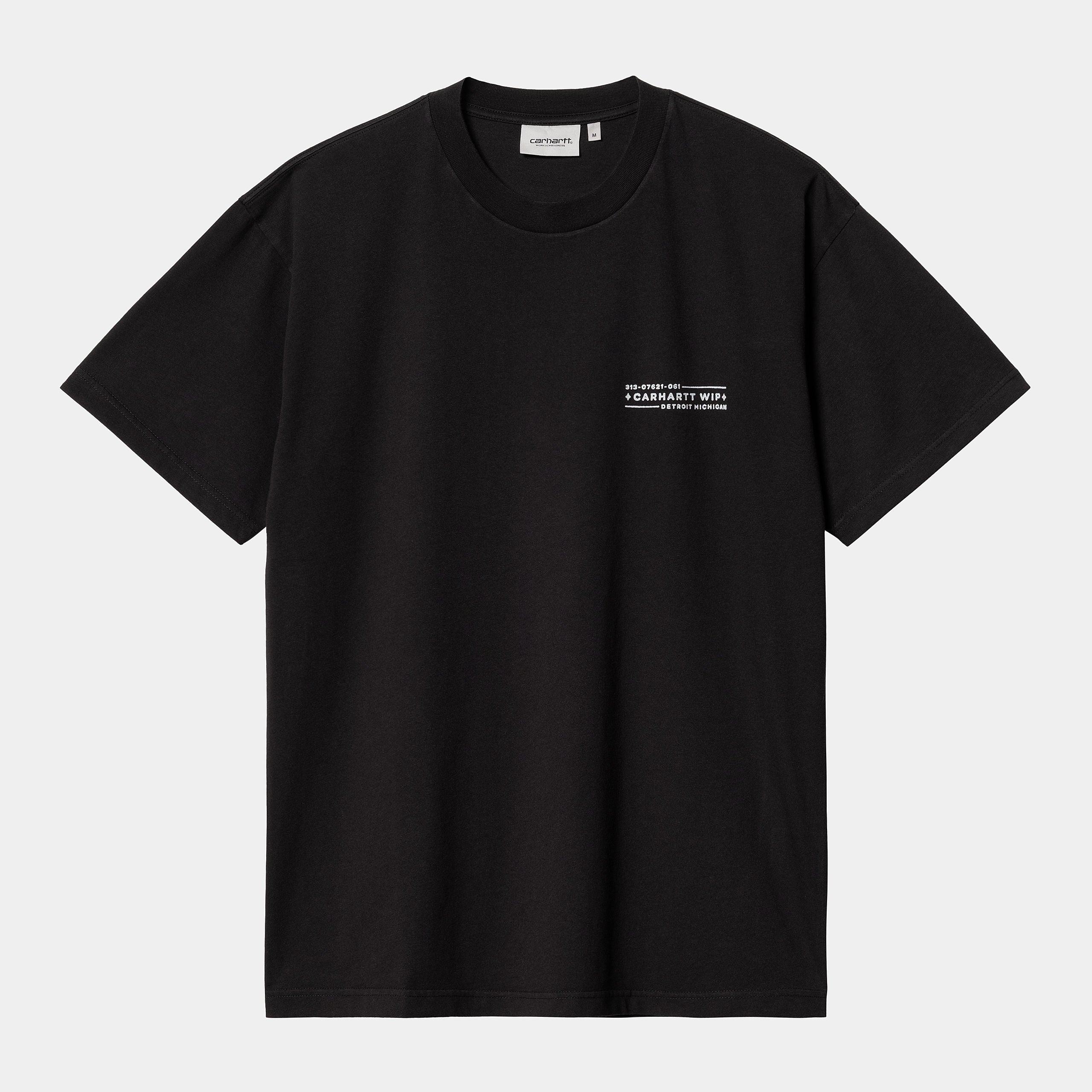 Carhartt WIP S/S Stamp T-Shirt Black/White Stone