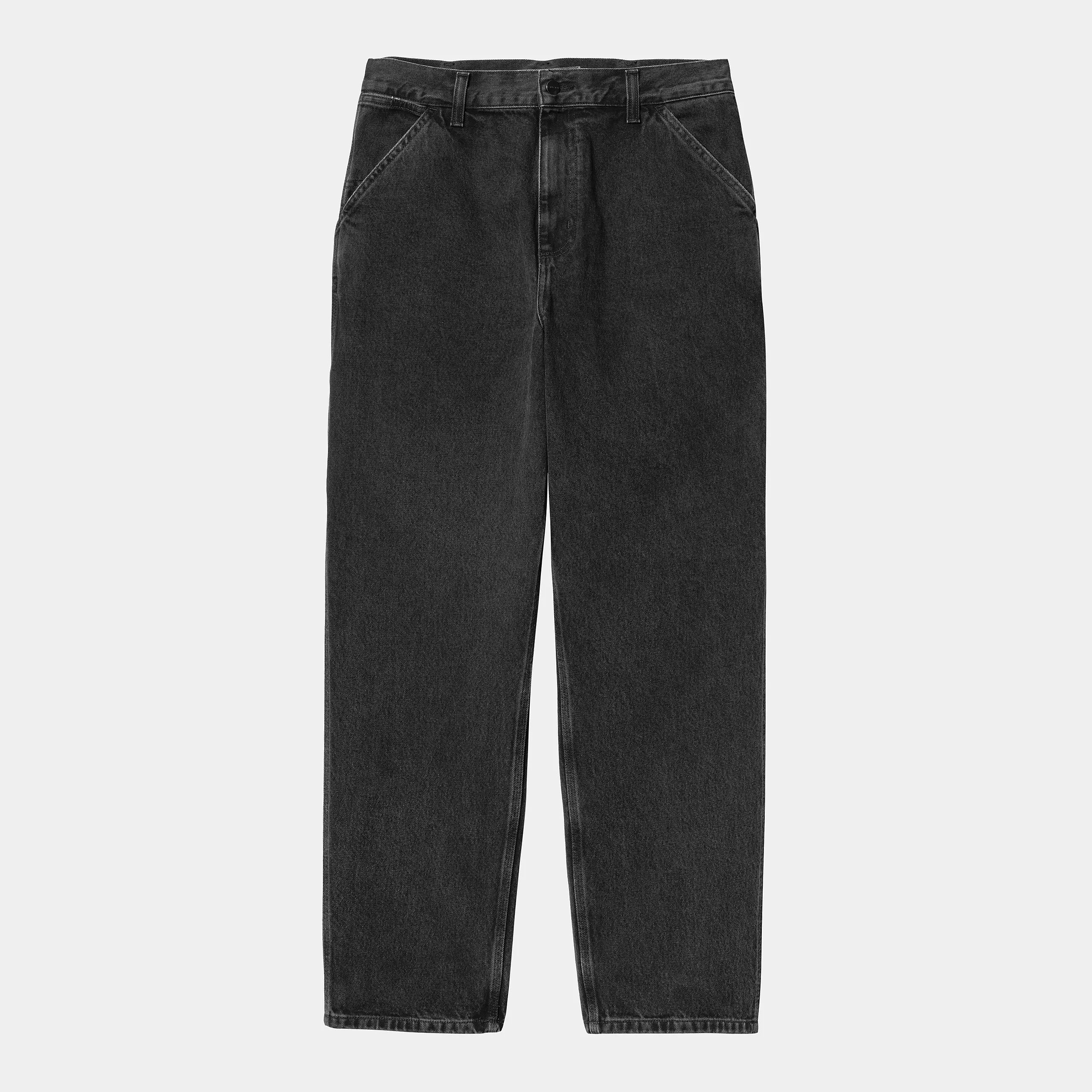 Carhartt WIP Single Knee Denim Pant Black Stone Washed