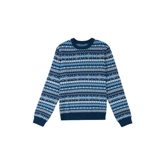 Penfield Geo Jacquard Knit Jumper Blue Wing Teal