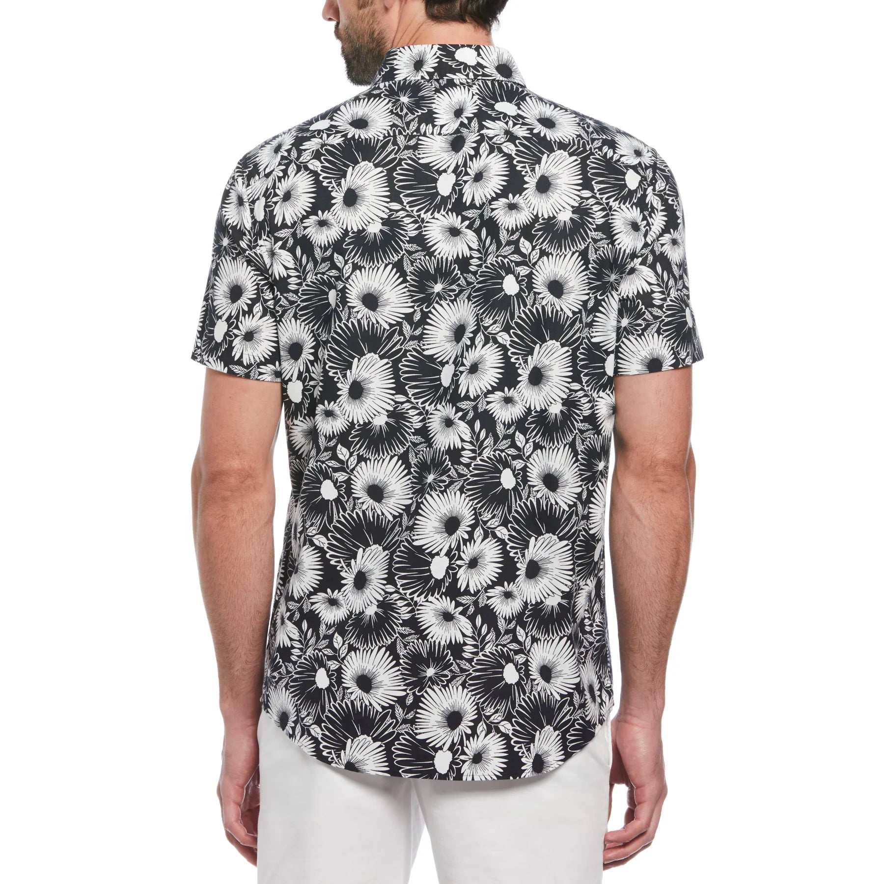 Original Penguin SS EcoVero Floral Print Shirt Dark Sapphire