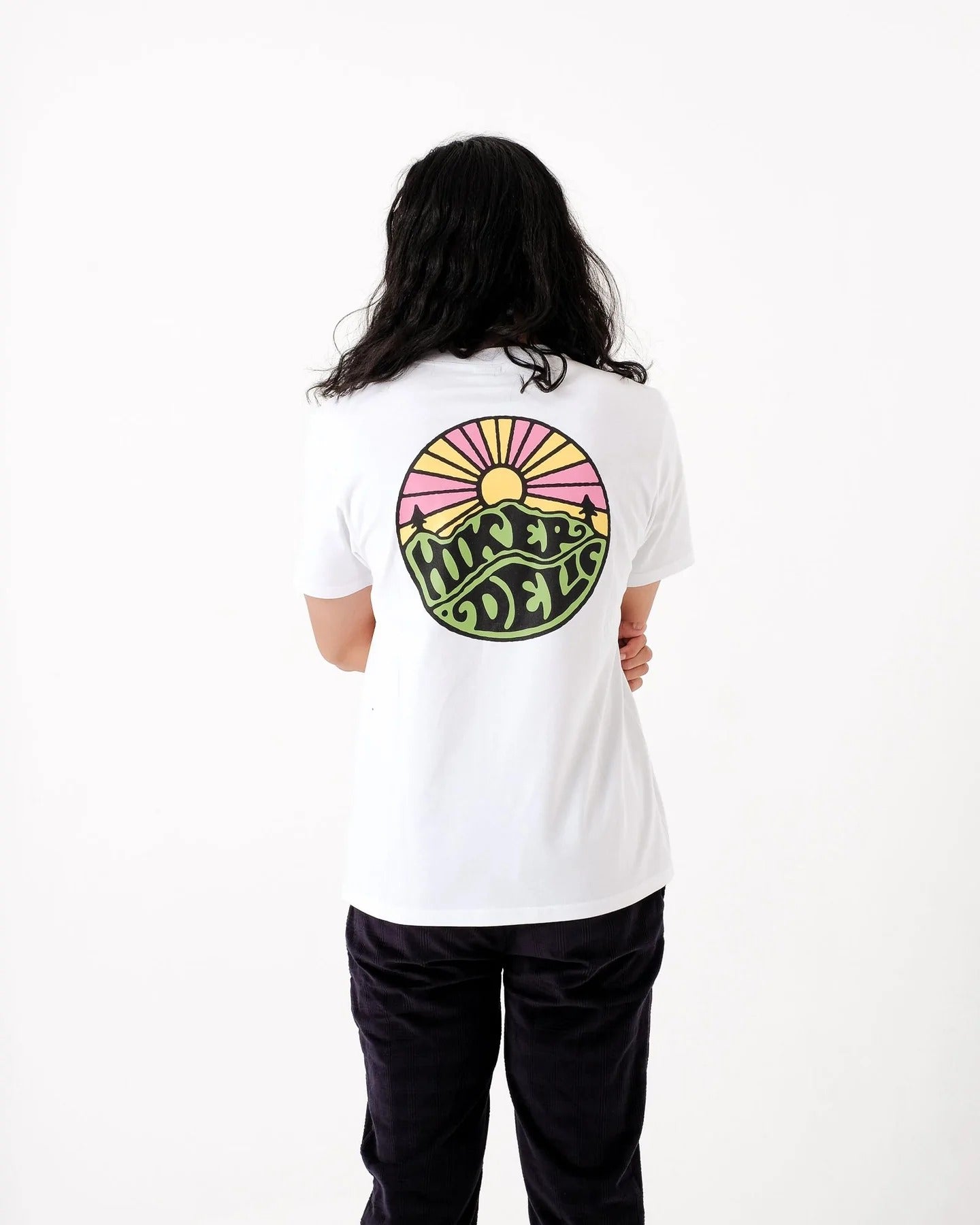 Hikerdelic Backprint Original Logo T-Shirt in White