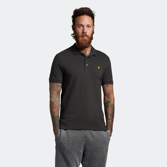 Lyle & Scott Plain Polo Shirt in Gun Metal