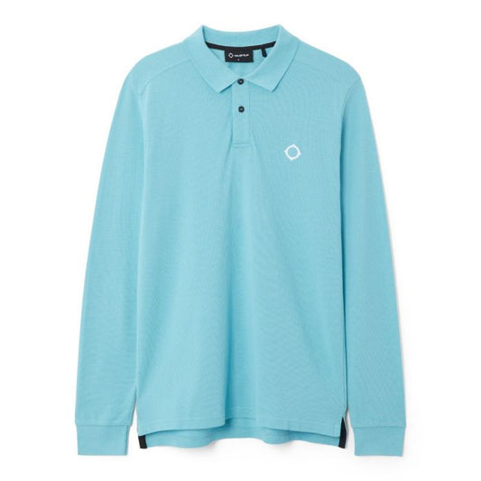 Ma.Strum LS Pique Polo Sea Blue