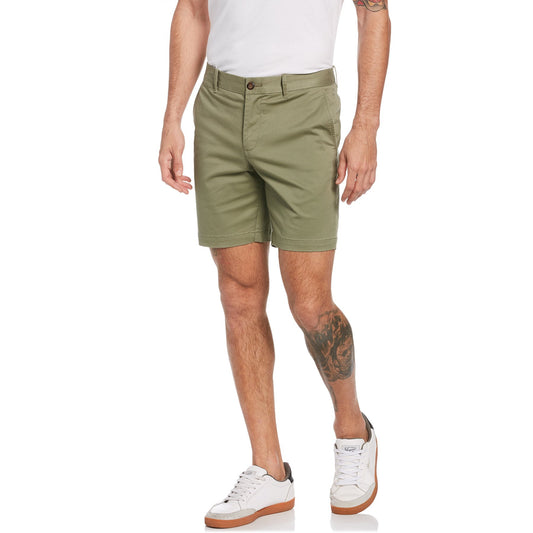 Original Penguin Premium Slit Fit Chino Shorts Lichen Green