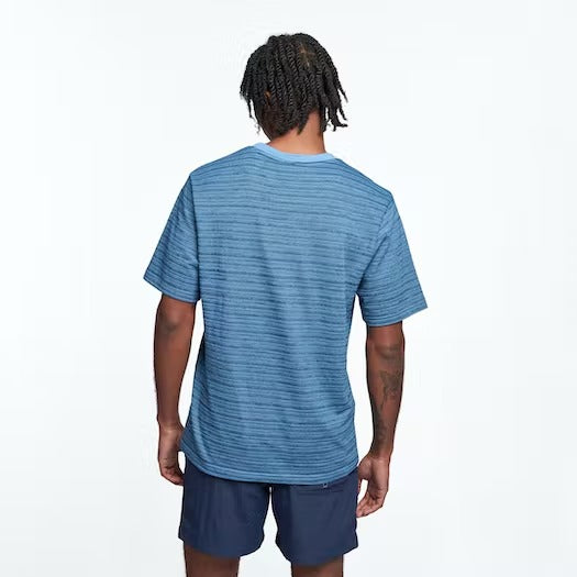 Penfield Textured Stripe T-Shirt Riviera Blue