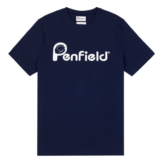 Penfield Bear Chest Print T-Shirt Navy Blazer