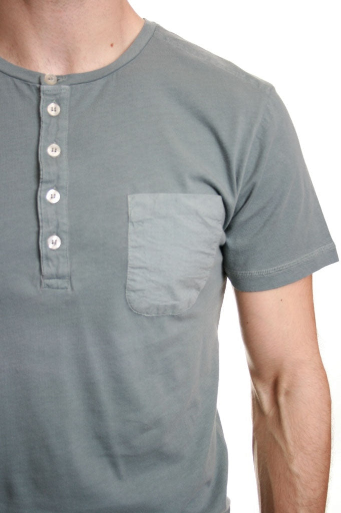 Junk de Luxe Conn Button Down T Shirt in Light Grey