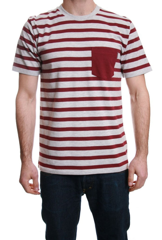 Carhartt Oceanic Stripe T Shirt in Varnish Light Grey Heather