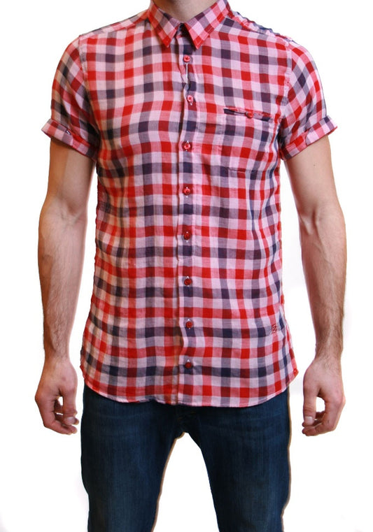 Junk de Luxe Rian Pro Checked Shirt in Red