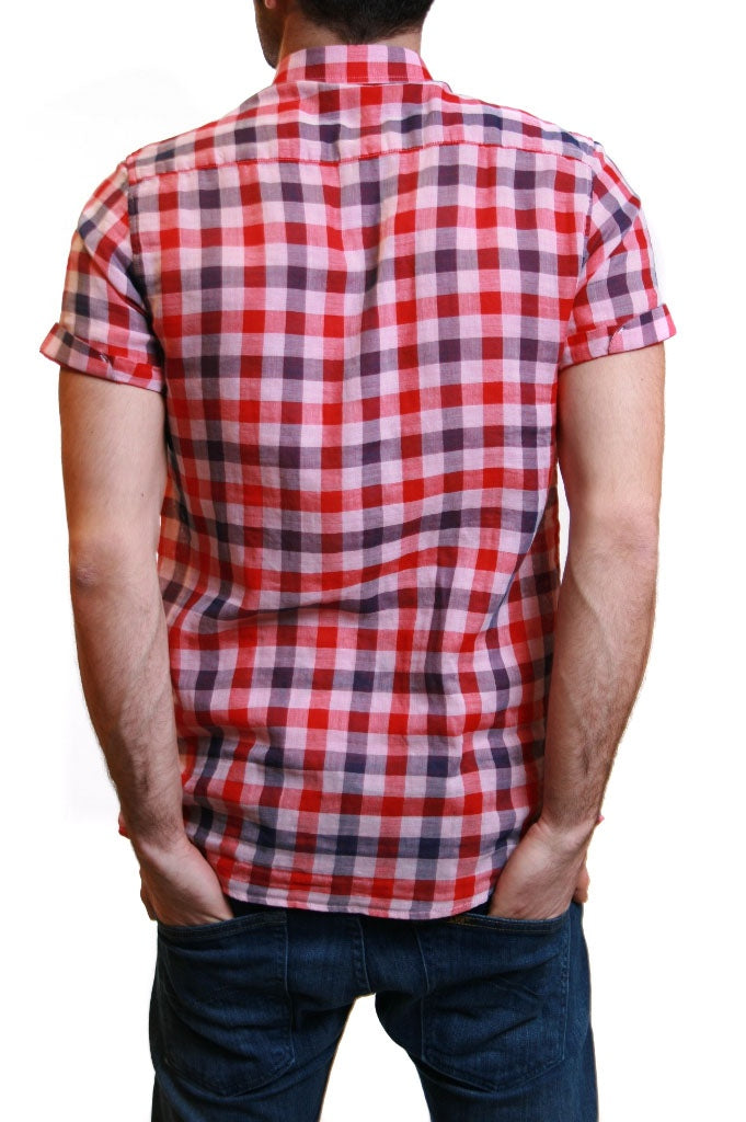 Junk de Luxe Rian Pro Checked Shirt in Red