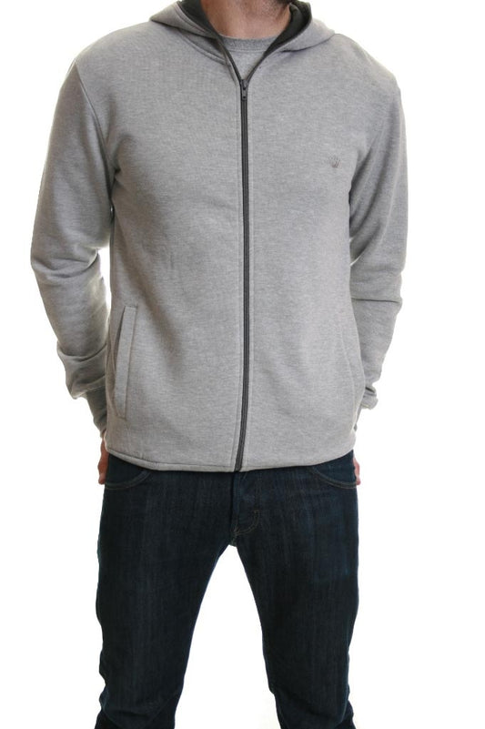 Junk de Luxe Edinburgh Zip Hoody in Light Grey