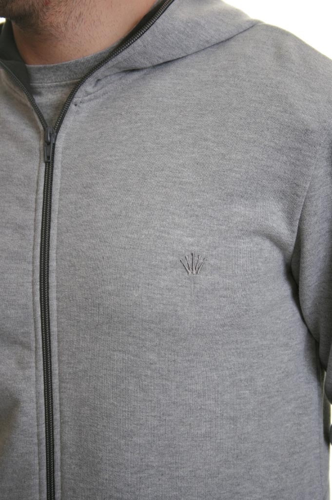 Junk de Luxe Edinburgh Zip Hoody in Light Grey