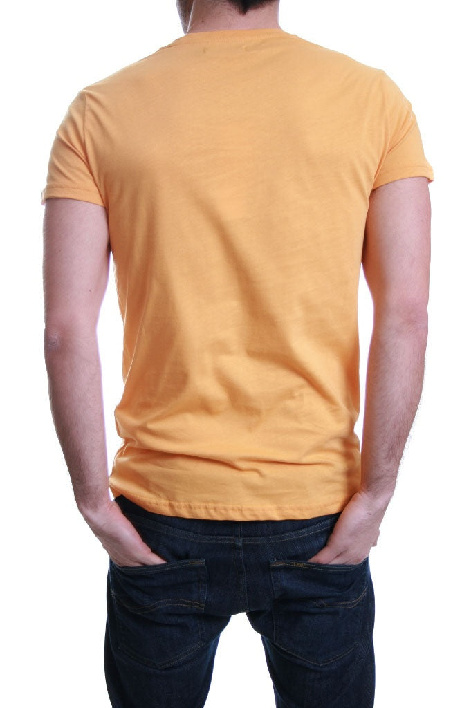 Junk de Luxe Logo V Neck T Shirt in Yellow