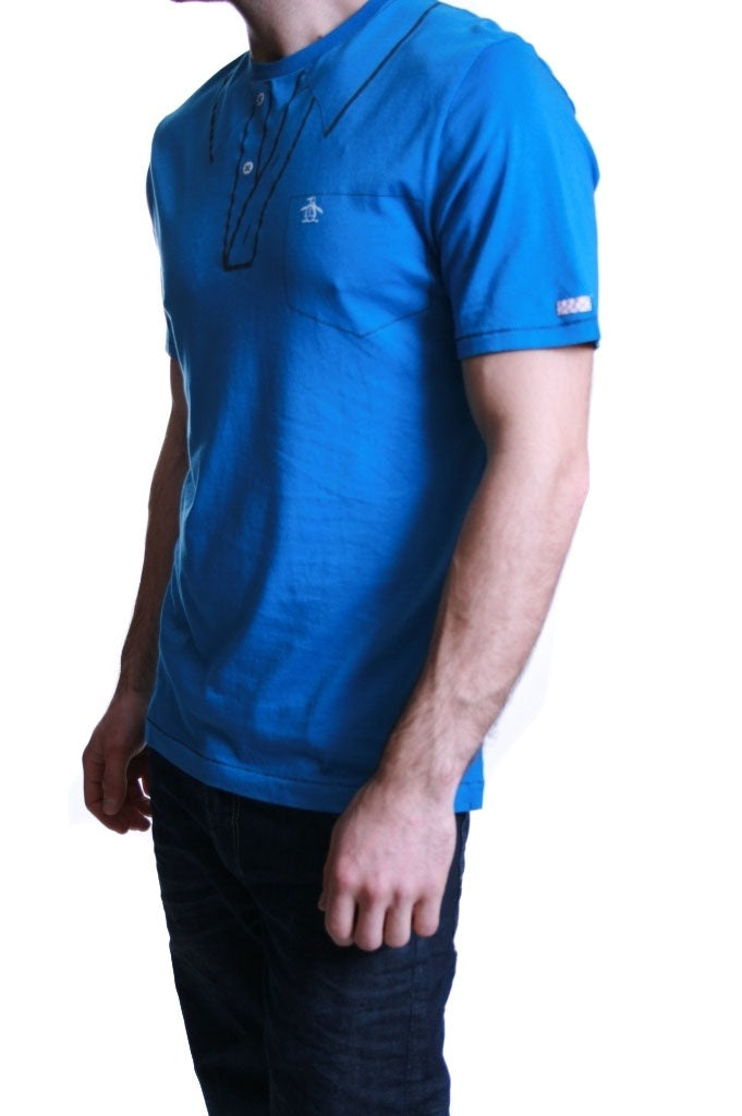 Original Penguin Earl Print T Shirt in Blue