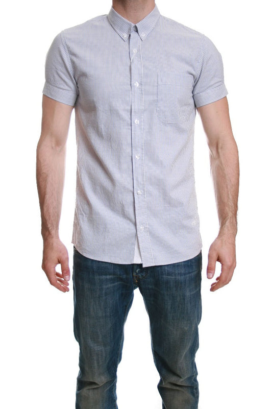 Junk de Luxe Ray Pin Stripe Short Sleeve Shirt