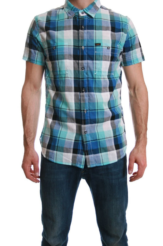 Lee Short Sleeved Indigo Quartz Check Shirt