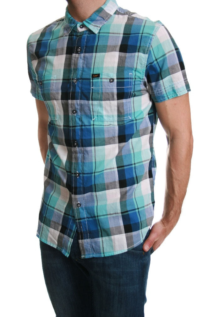 Lee Short Sleeved Indigo Quartz Check Shirt