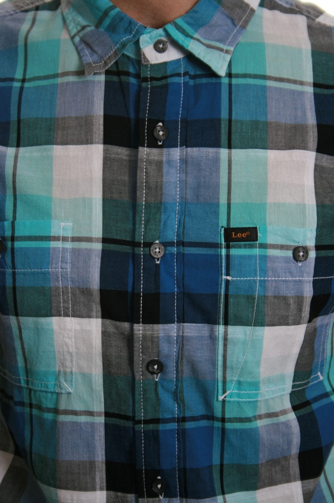 Lee Short Sleeved Indigo Quartz Check Shirt