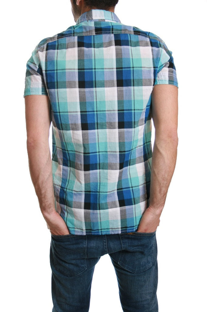 Lee Short Sleeved Indigo Quartz Check Shirt