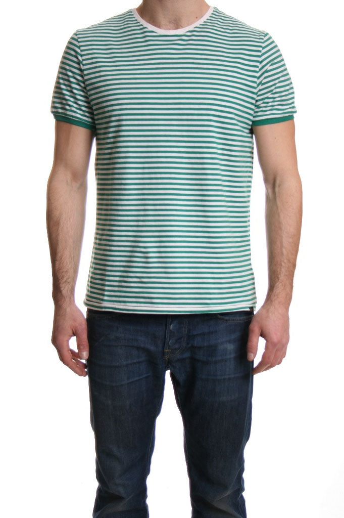 Lee Mini Stripe Jersey T Shirt in Go Green
