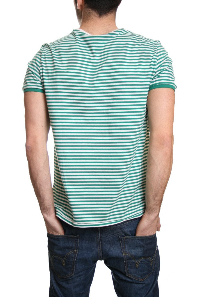 Lee Mini Stripe Jersey T Shirt in Go Green