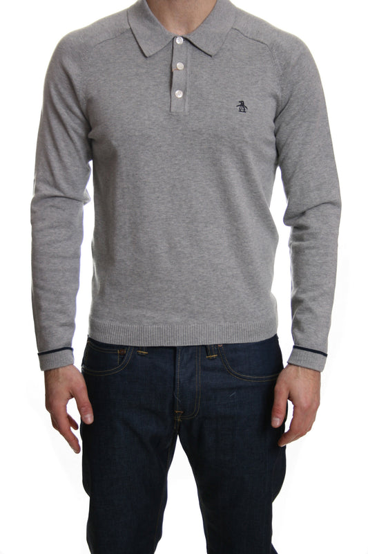 Original Penguin Turn Loose Jumper in Rain Heather Grey