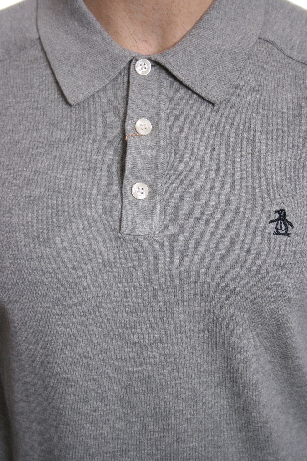 Original Penguin Turn Loose Jumper in Rain Heather Grey