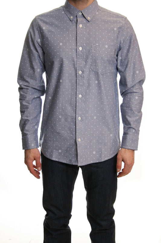 Carhartt Coppel Polka Dot Oxford Shirt in Deep Night