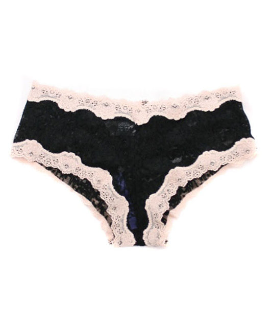 Kinky Knickers Lace Knickers in Black & Oyster