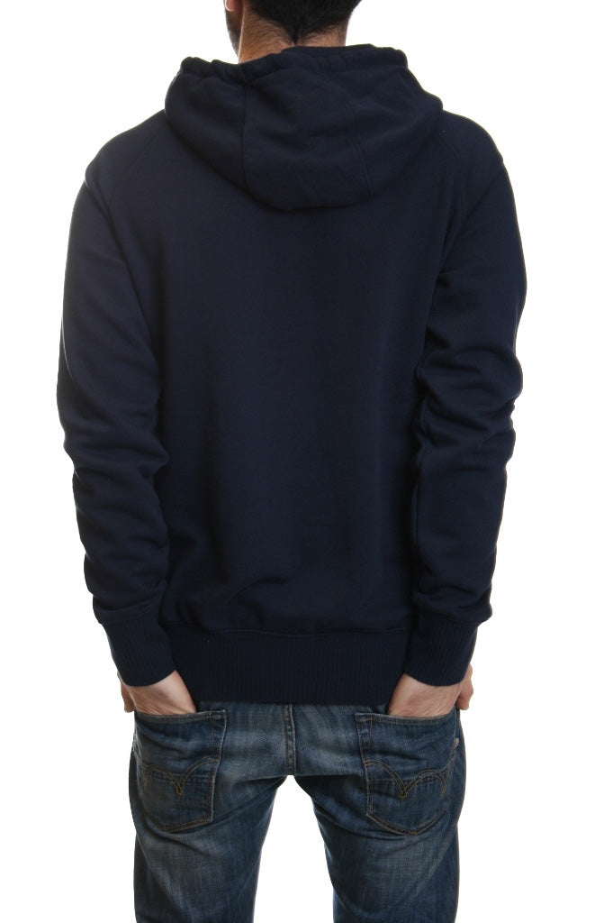 Realm & Empire Button Neck Hoody in Navy