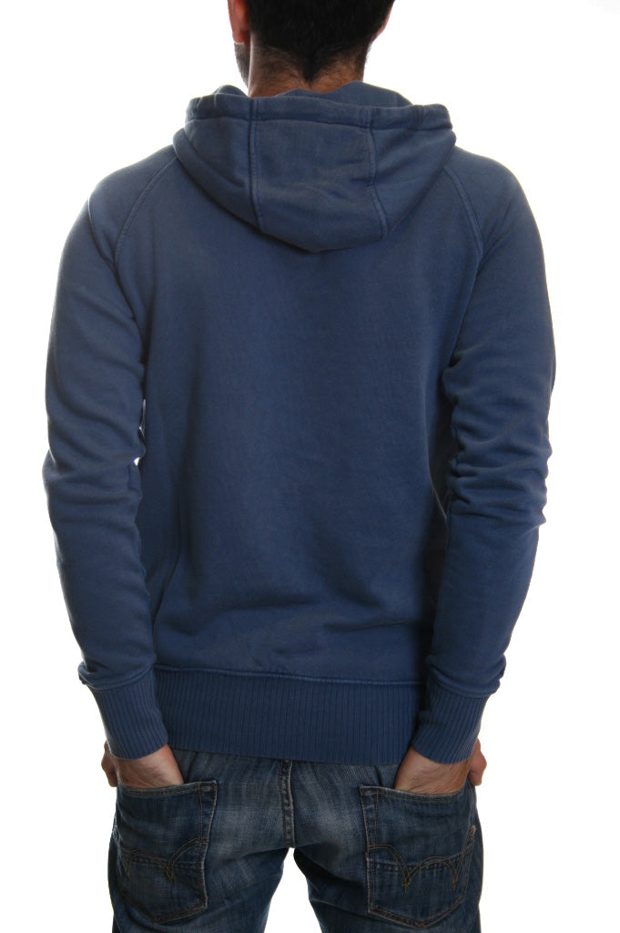 Realm & Empire Squaddie Hooded Top in Dark Denim