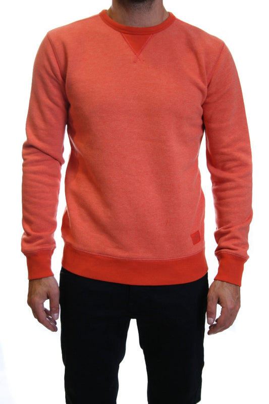 Lee Crew Sweat Jumper in Burnt Ochre Orange