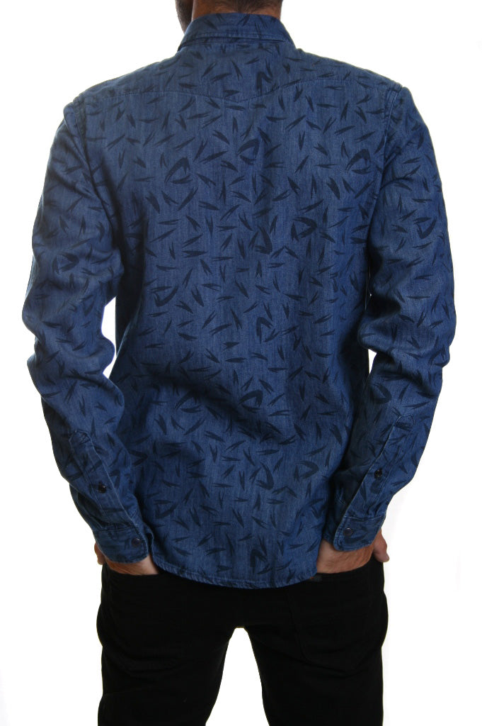 Lee Western Print Shirt in Blue Ice